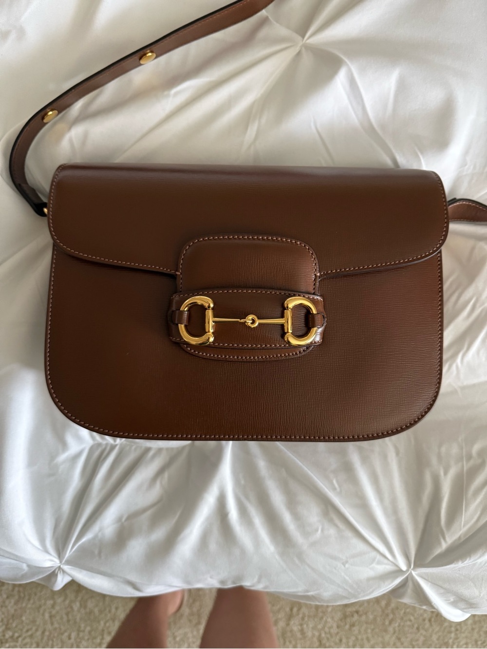 Horsebit 1955 Shoulder Bag Brown Sugar - Picture 2 of 10